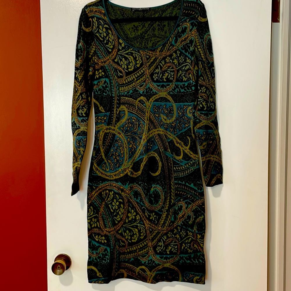 Peruvian Connection paisley sweater dress.